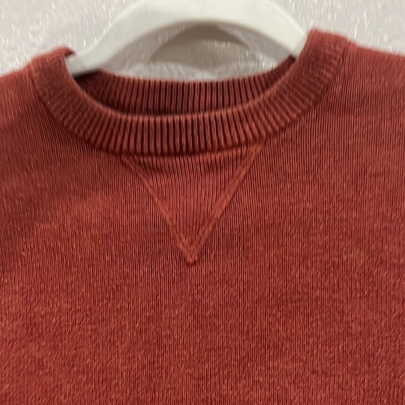 Merona Men's Orange Cotton Crew Neck Sweater Size M - Picture 9 of 9